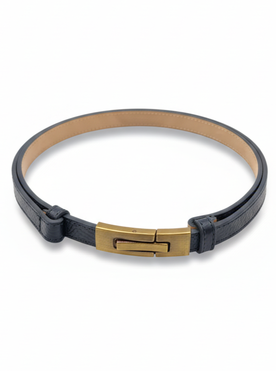 Cintura Elin in vera pelle con fibbia clip – donna