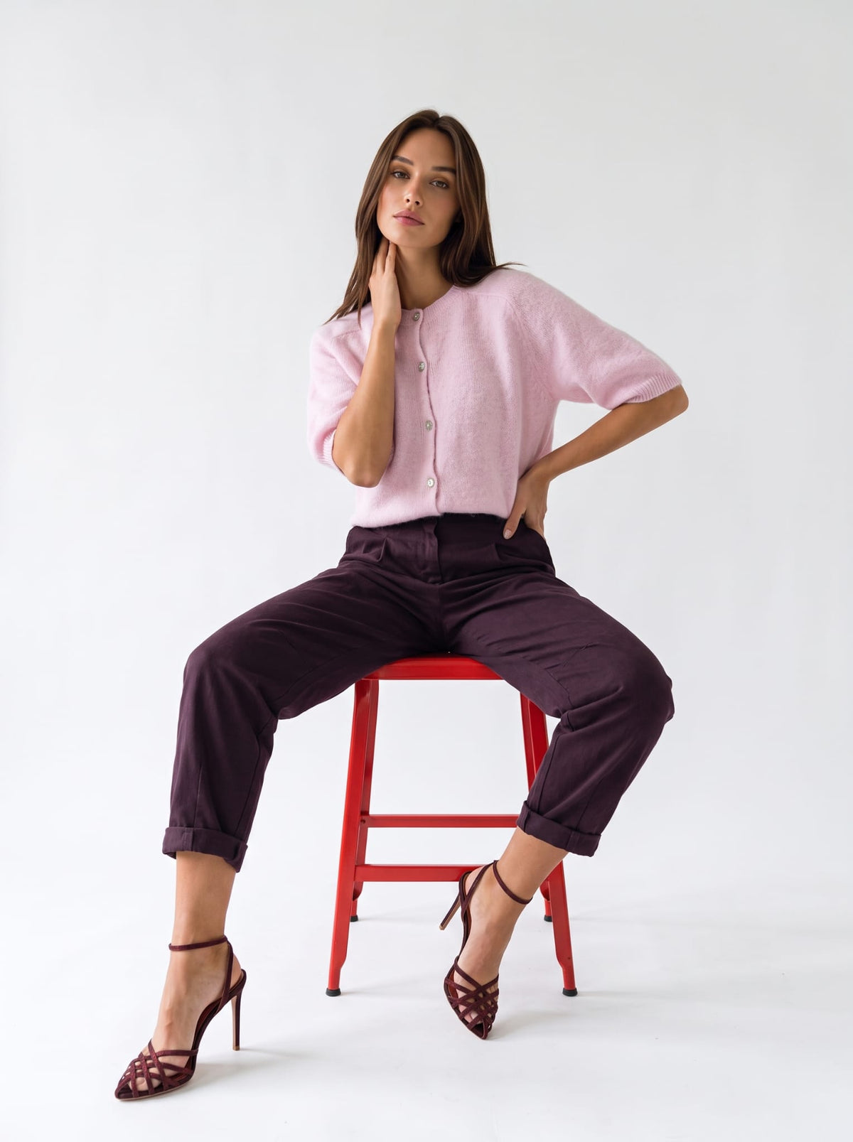 Cardigan Evania – Rosa Cipria Cardigan donna
