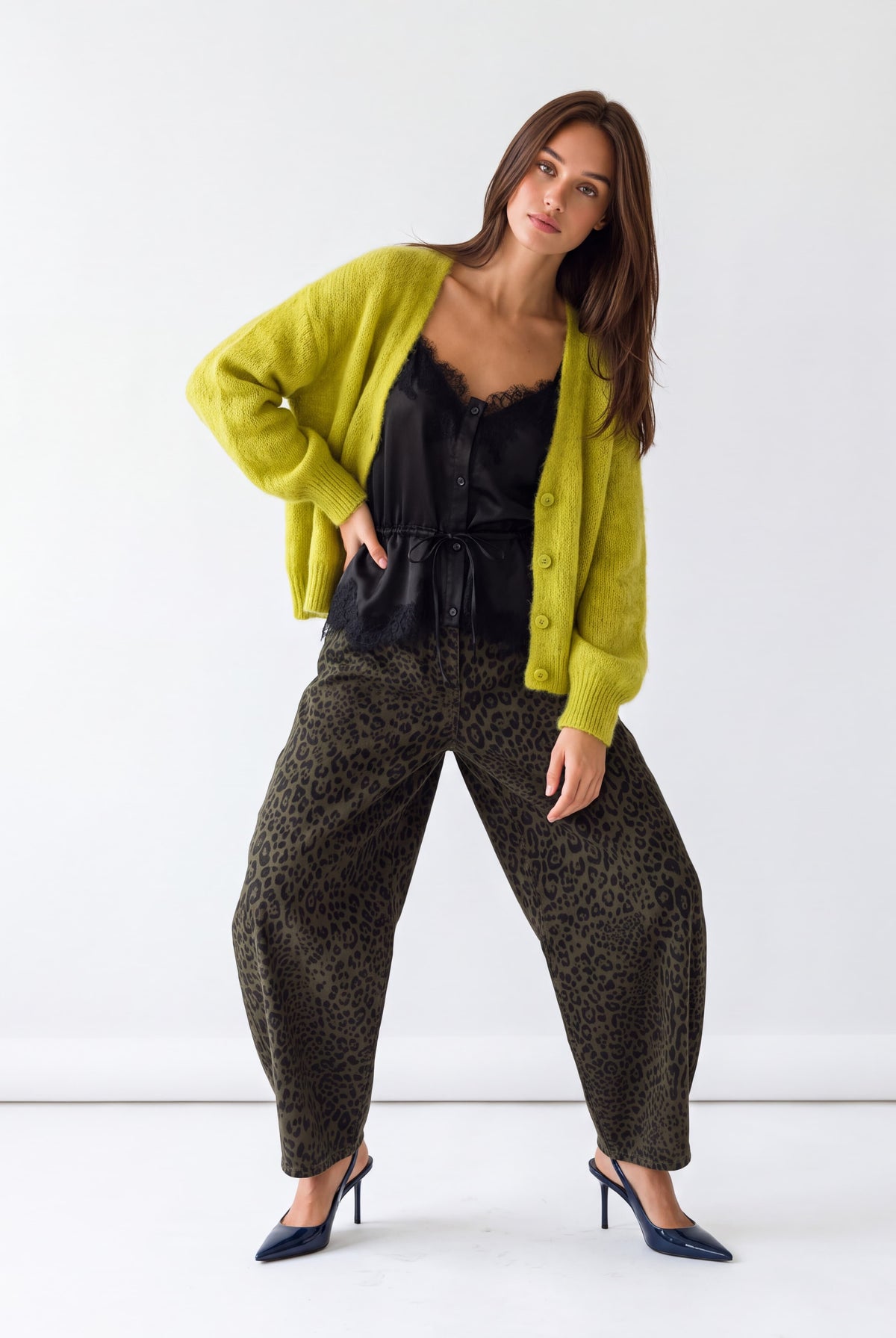 Cardigan Margaux – Verde Lime Cardigan donna