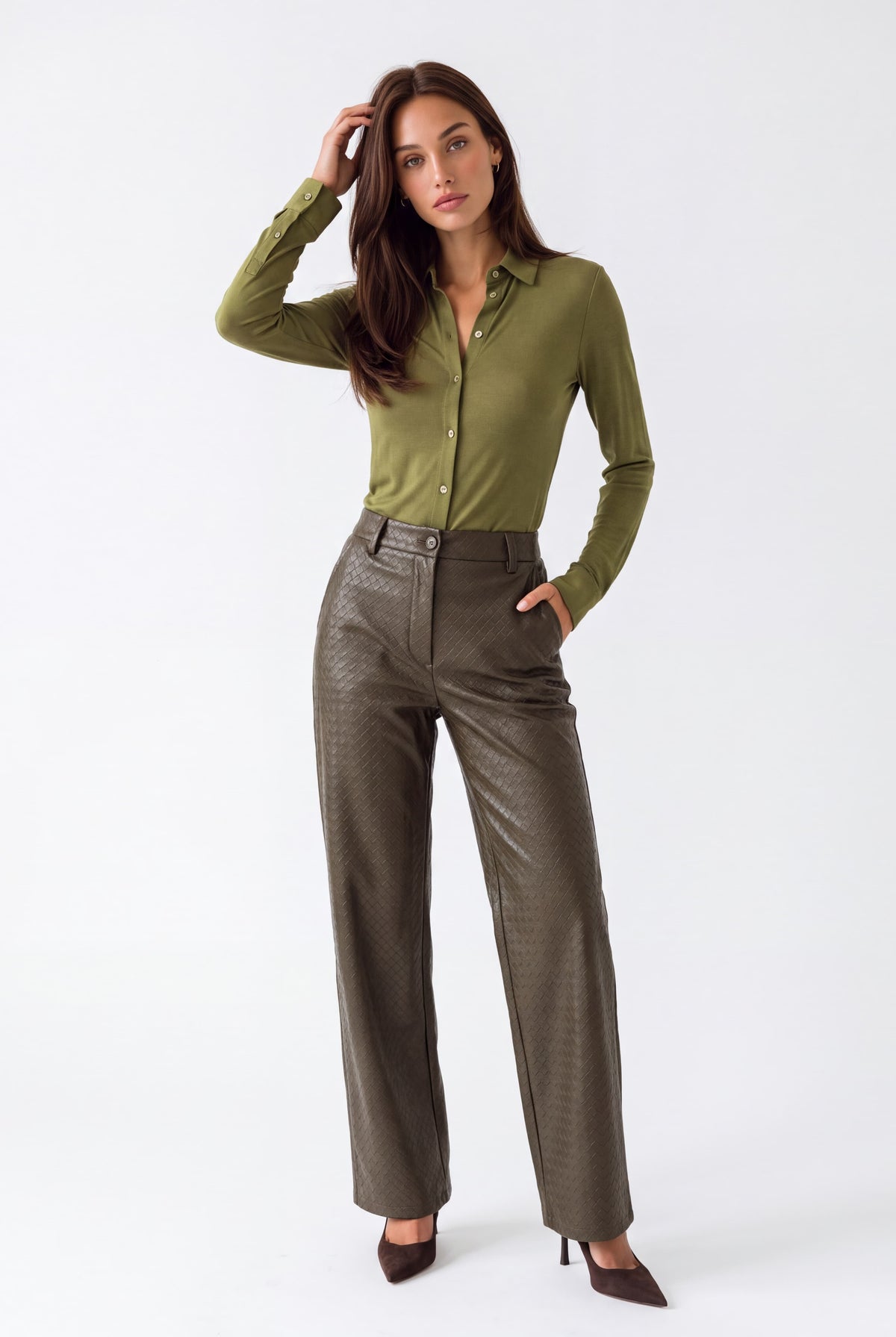 Camicia Osmée – Verde Oliva Camicia donna
