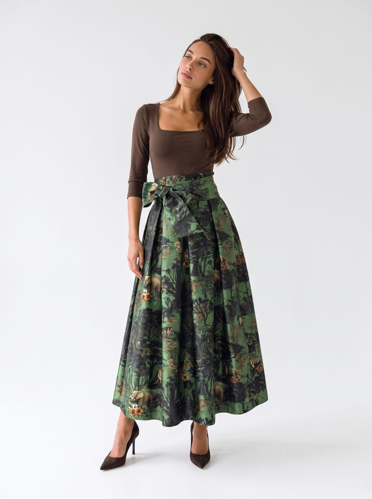 Gonna Solmira – Verde Multicolor Gonna donna