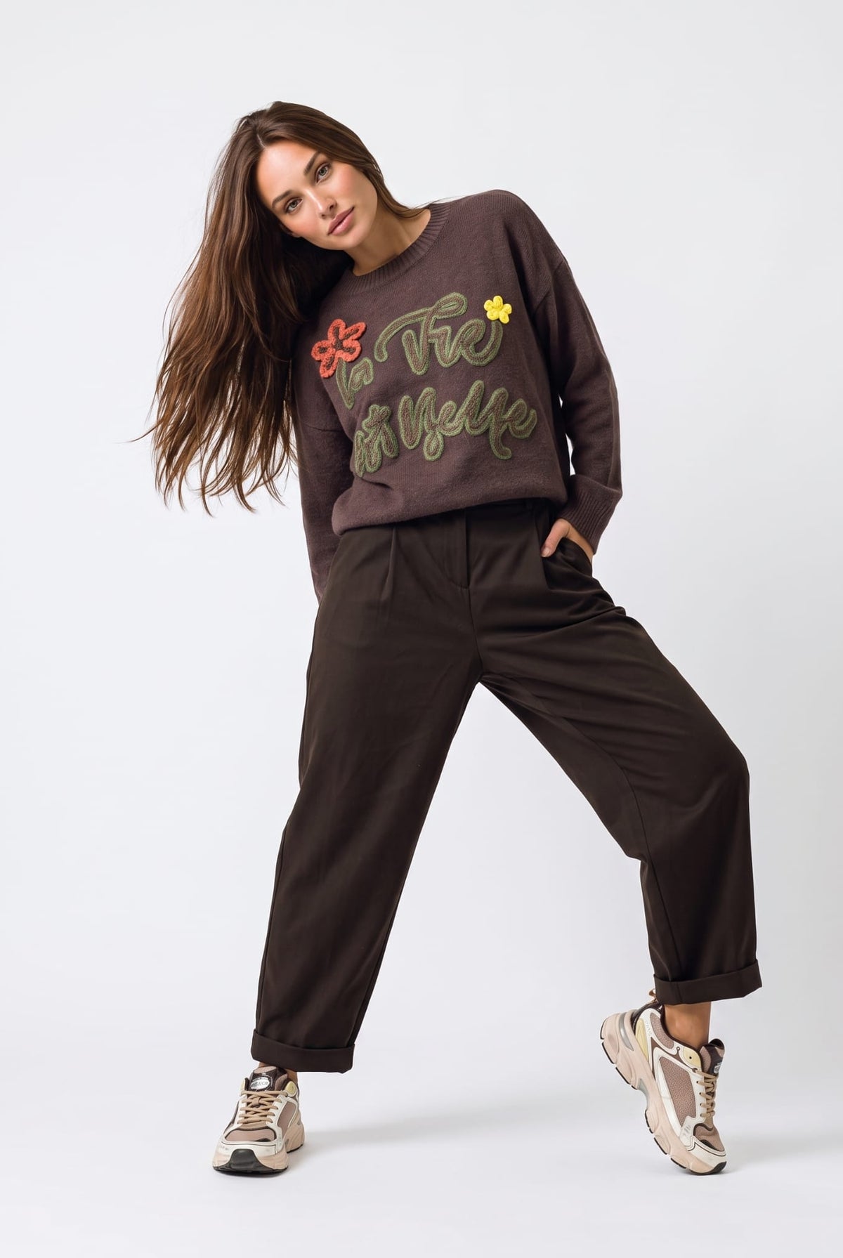 Pullover La Vie - Marrone Maglia donna