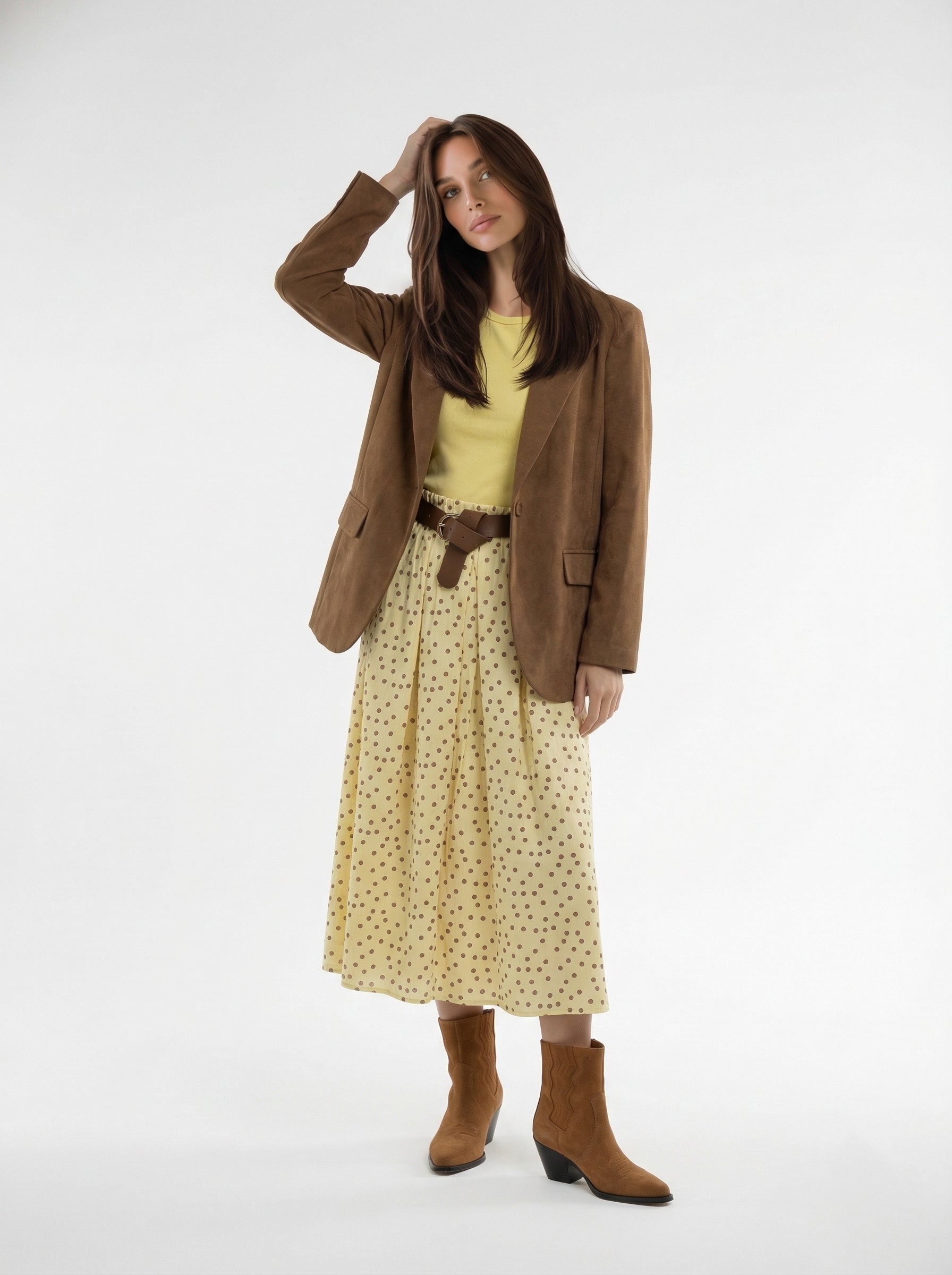 Giacca Vittoria monopetto effetto pelle – Cuoio donna