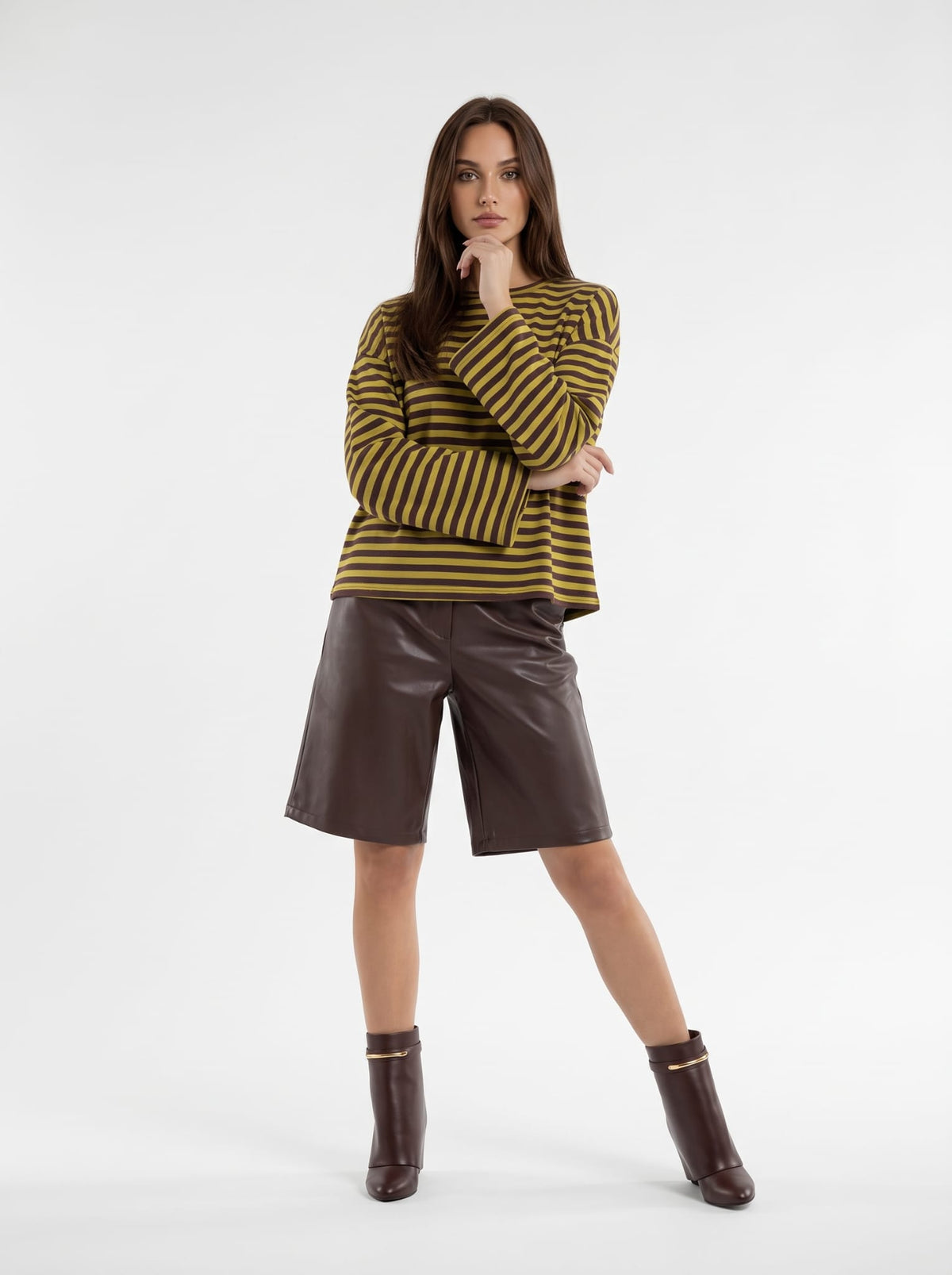 T-Shirt Mariselle – Verde/Marrone T-Shirt donna