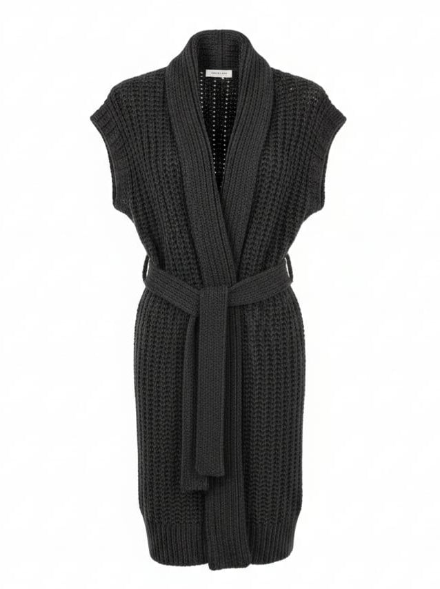 Isabella – Gilet morbido in lana Nero donna