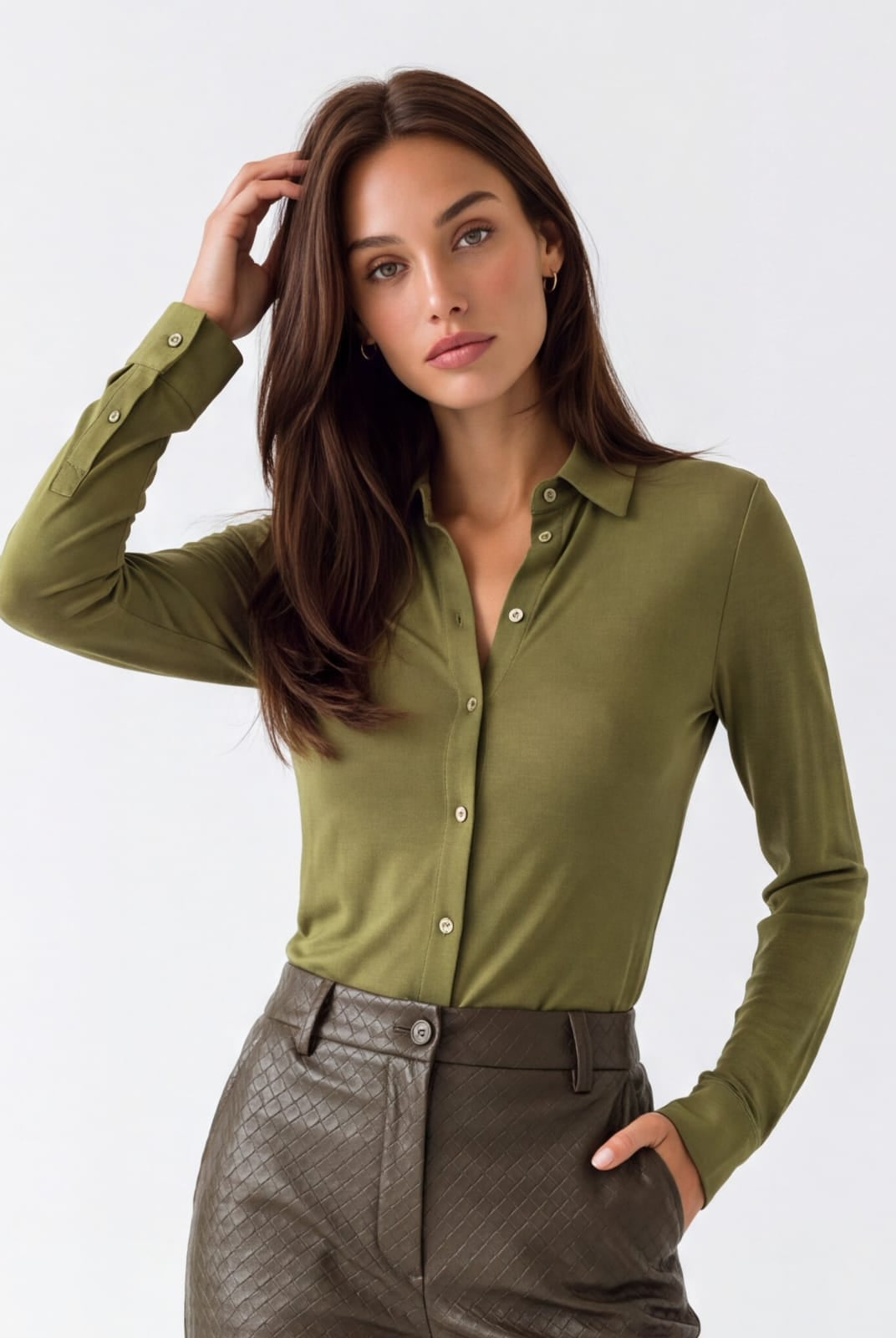 Camicia Osmée – Verde Oliva Camicia donna