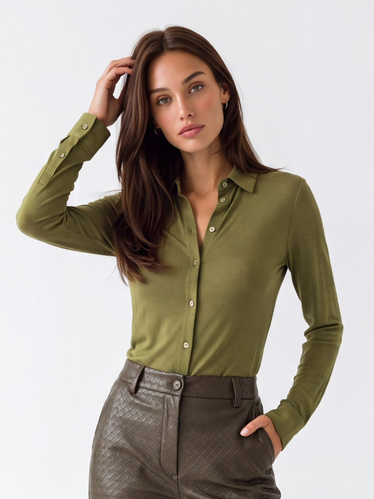 Camicia Osmée – Verde Oliva Camicia donna