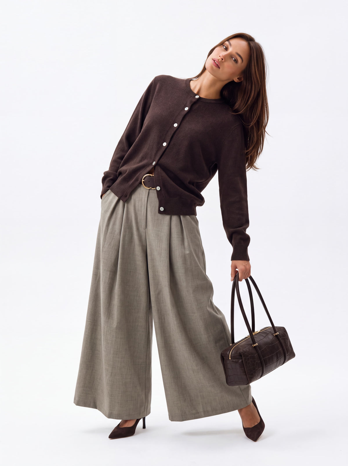 Cardigan Vivienne – Marrone Cardigan donna