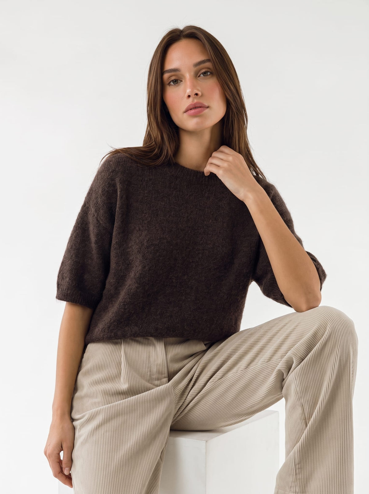 Pullover Amandine - Marrone Maglia donna