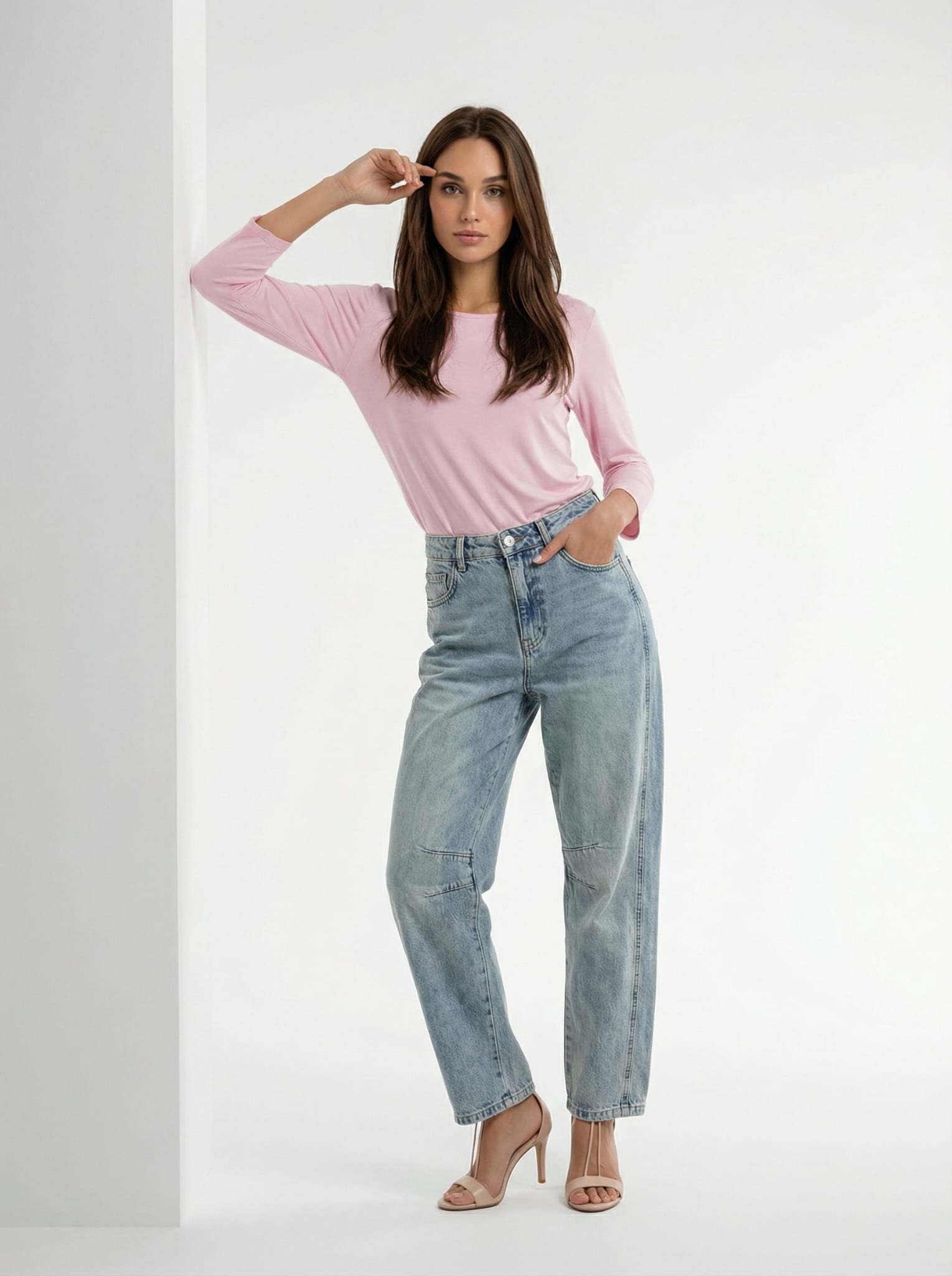 T-shirt Camilla basic – Rosa donna