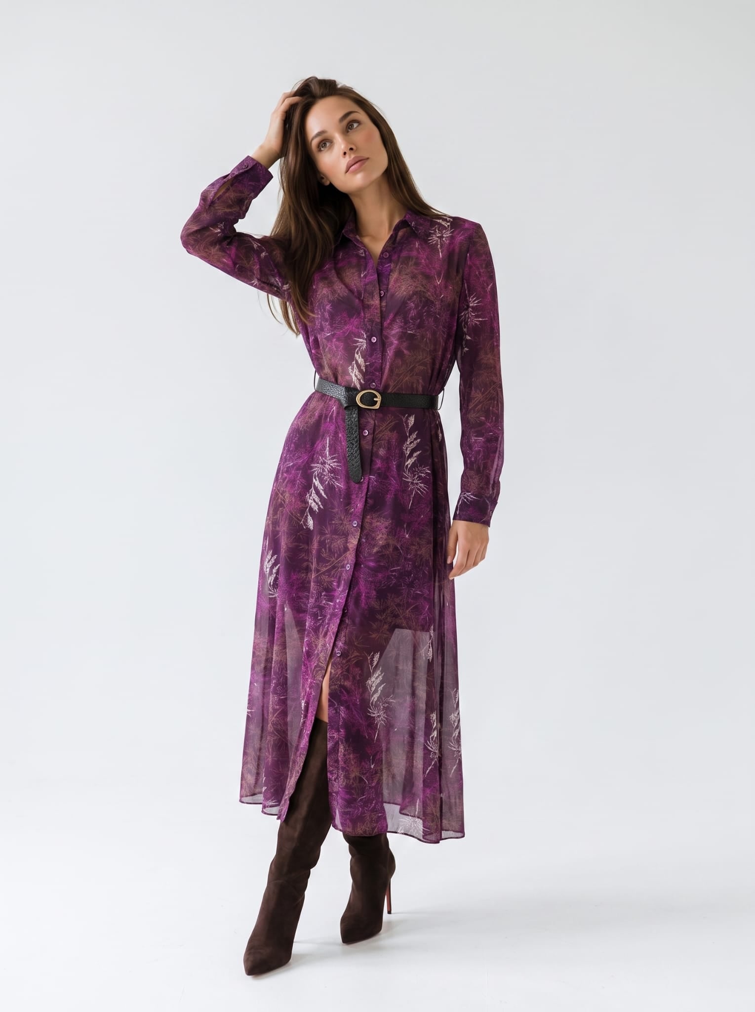 Chemisier Selene - Prugna Abito donna