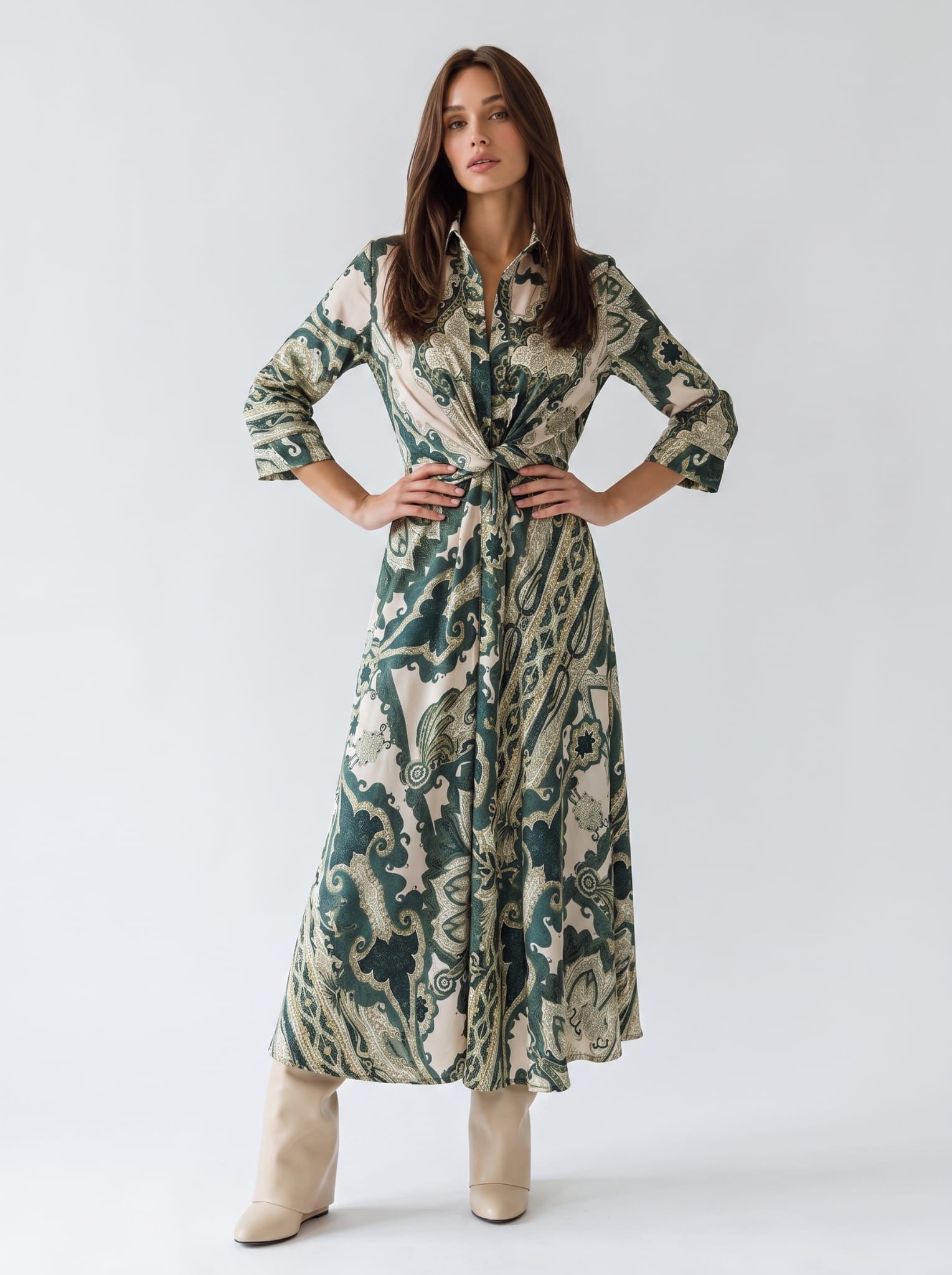 Abito Dalia - Verde Petrolio Abito donna