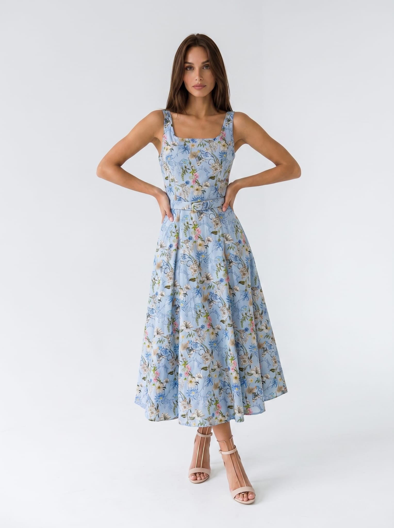 Abito Sakura - Azzurro floreale donna