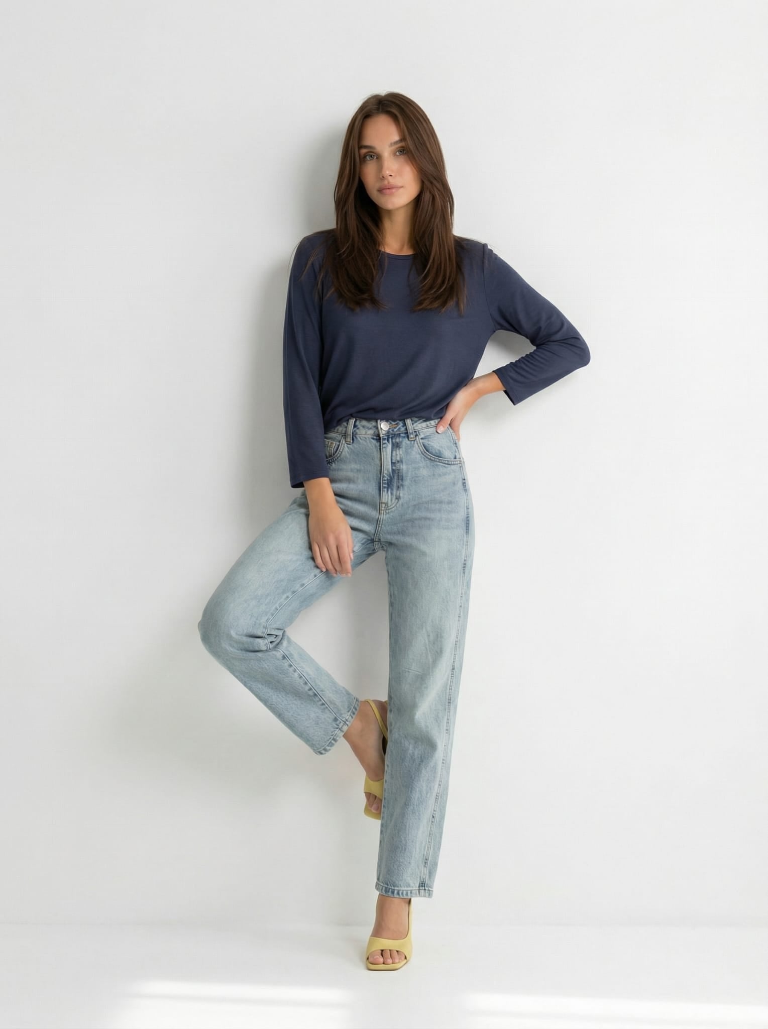 T-shirt Camilla basic – Blu donna