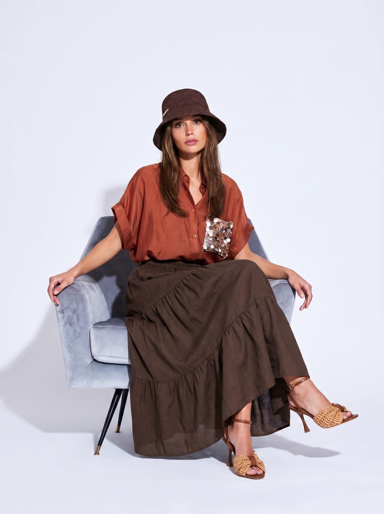 Gonna Samantha - Marrone donna