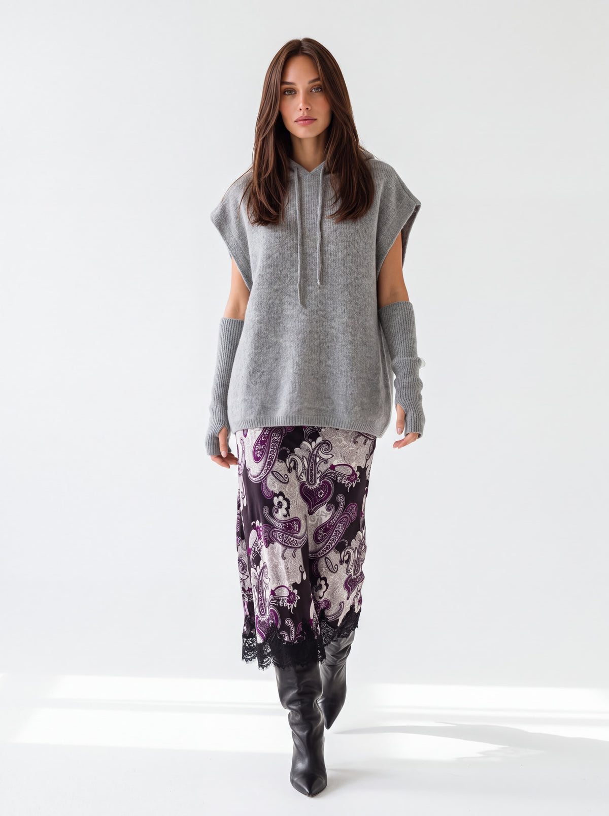 Maxi Pull Orielle – Grigio Maglia donna