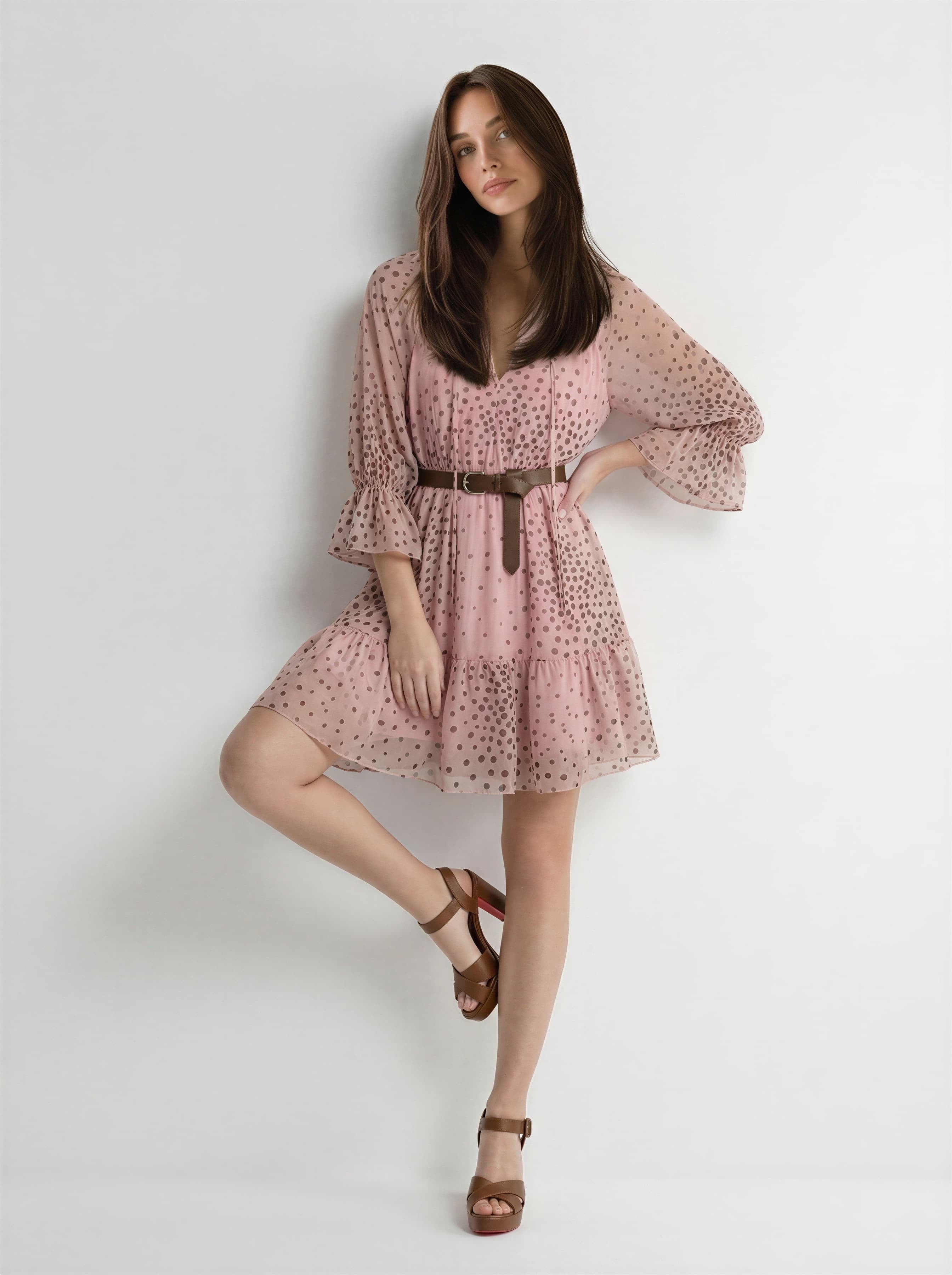 Abito Mirel pois - Rosa donna