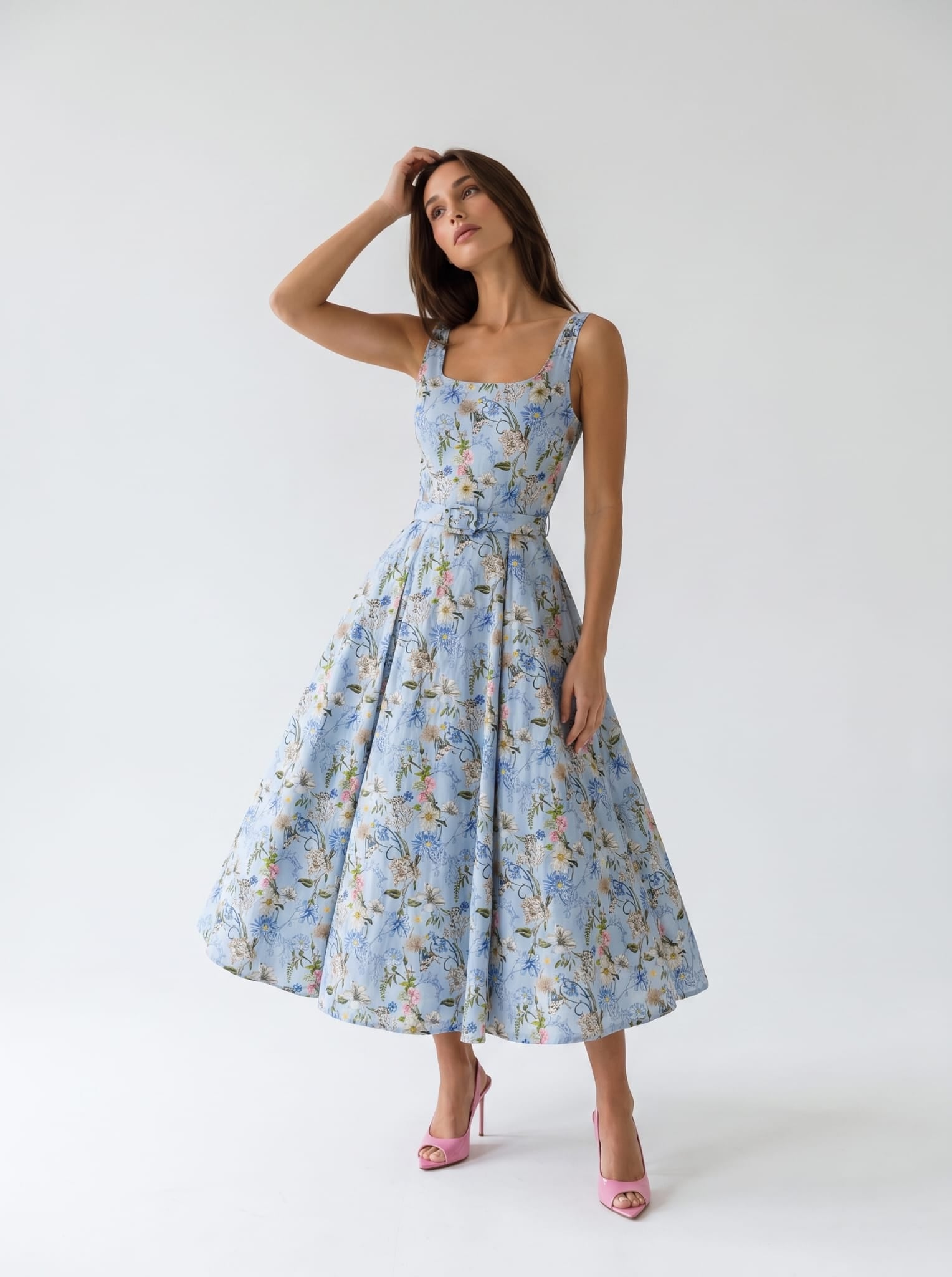 Abito Sakura - Azzurro floreale donna