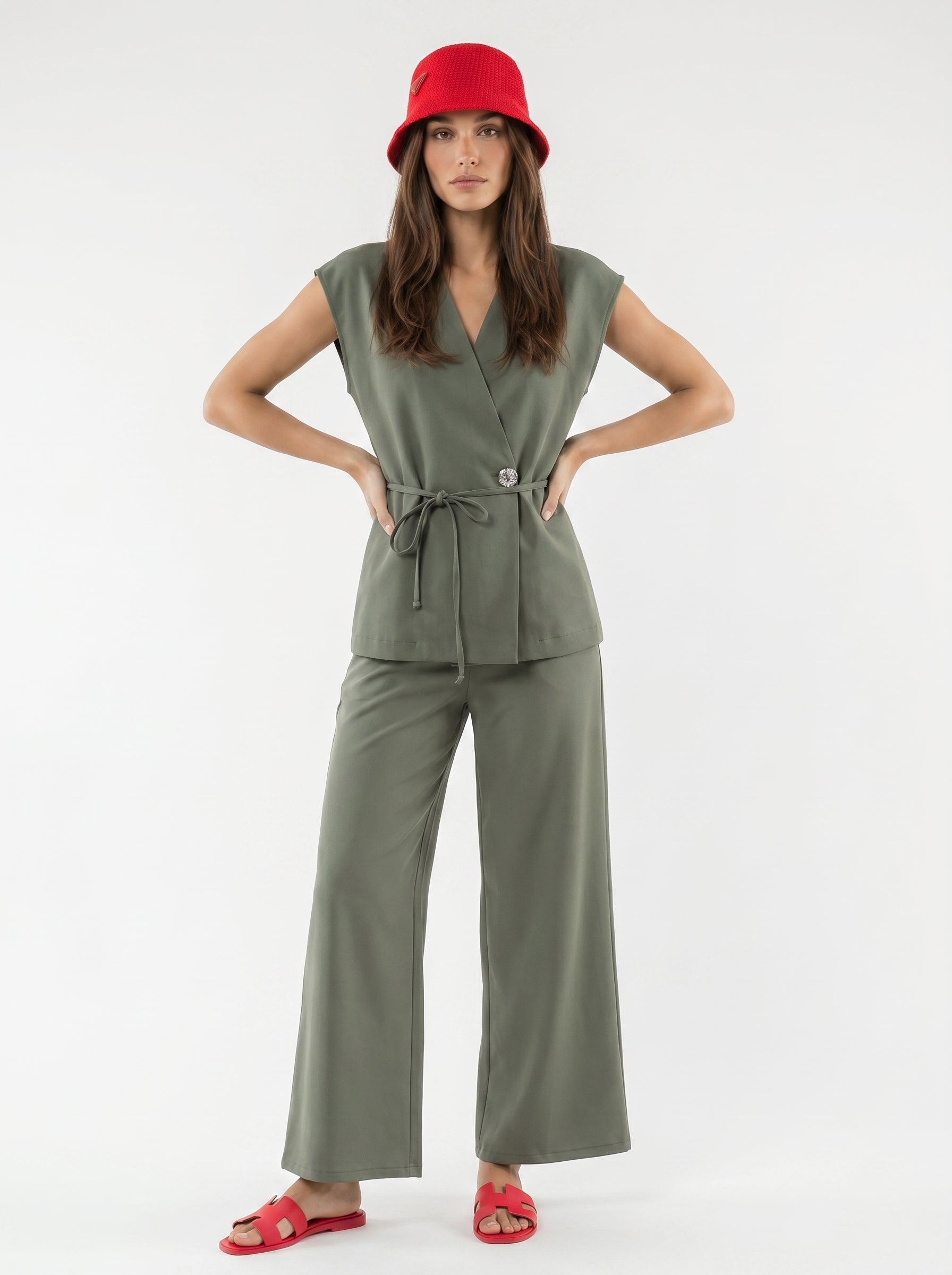 Coordinato Cleo - Verde salvia donna
