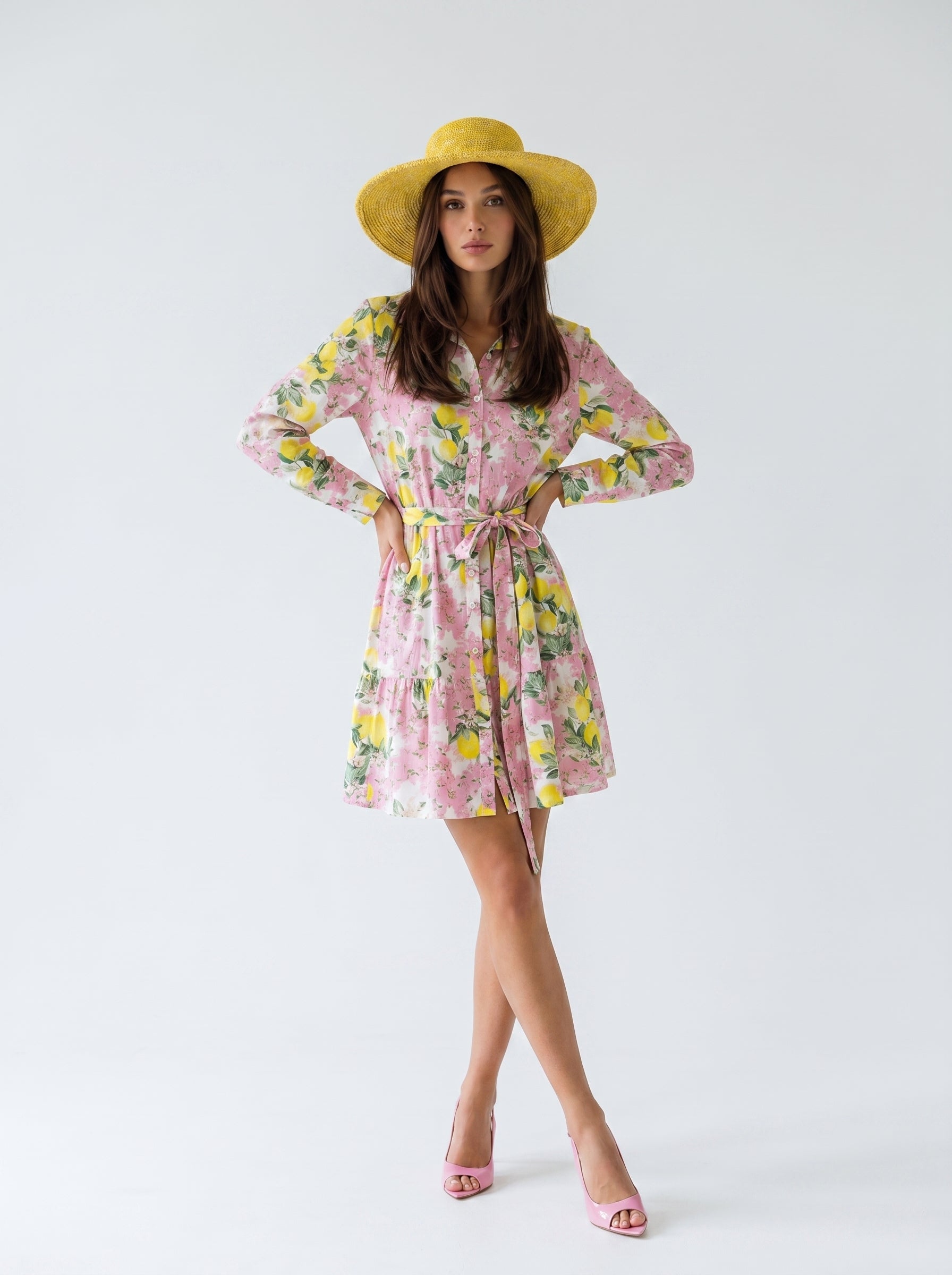 Abito Florelle midi - Limoni Rosa donna
