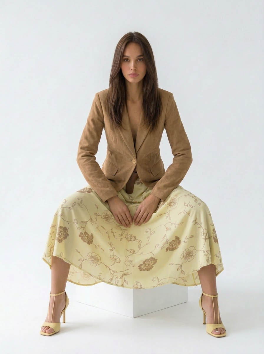 Giacca Katia in ecocamoscio – beige donna