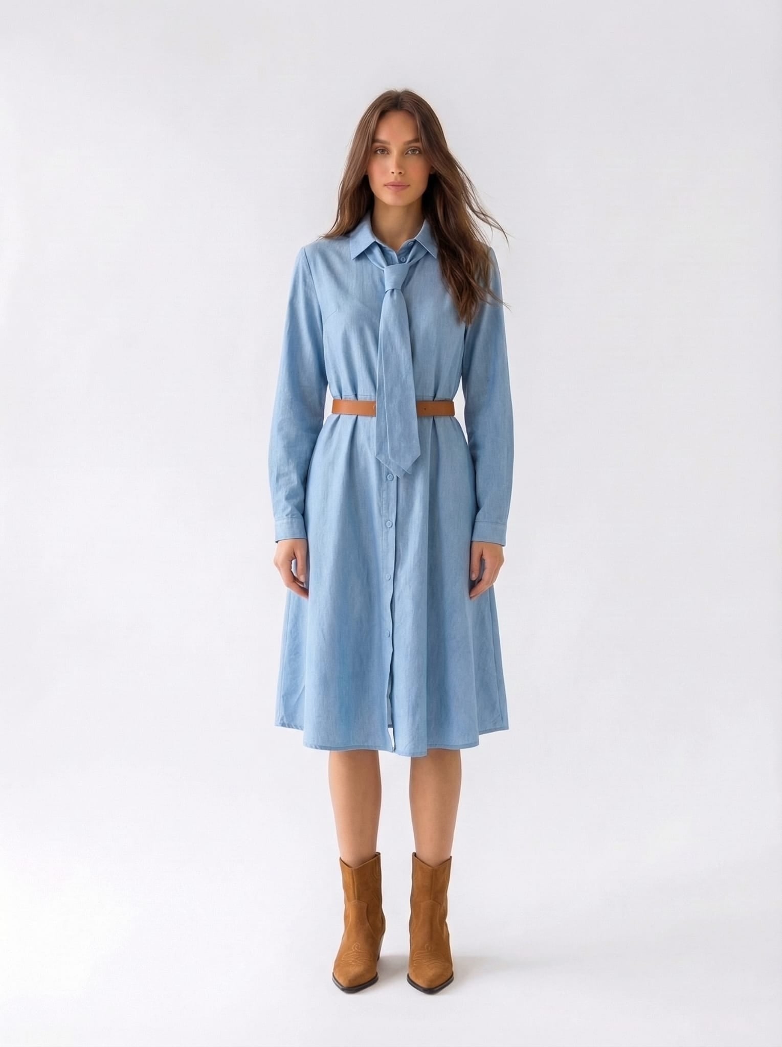 Abito Chemisier Lyan - denim medio donna