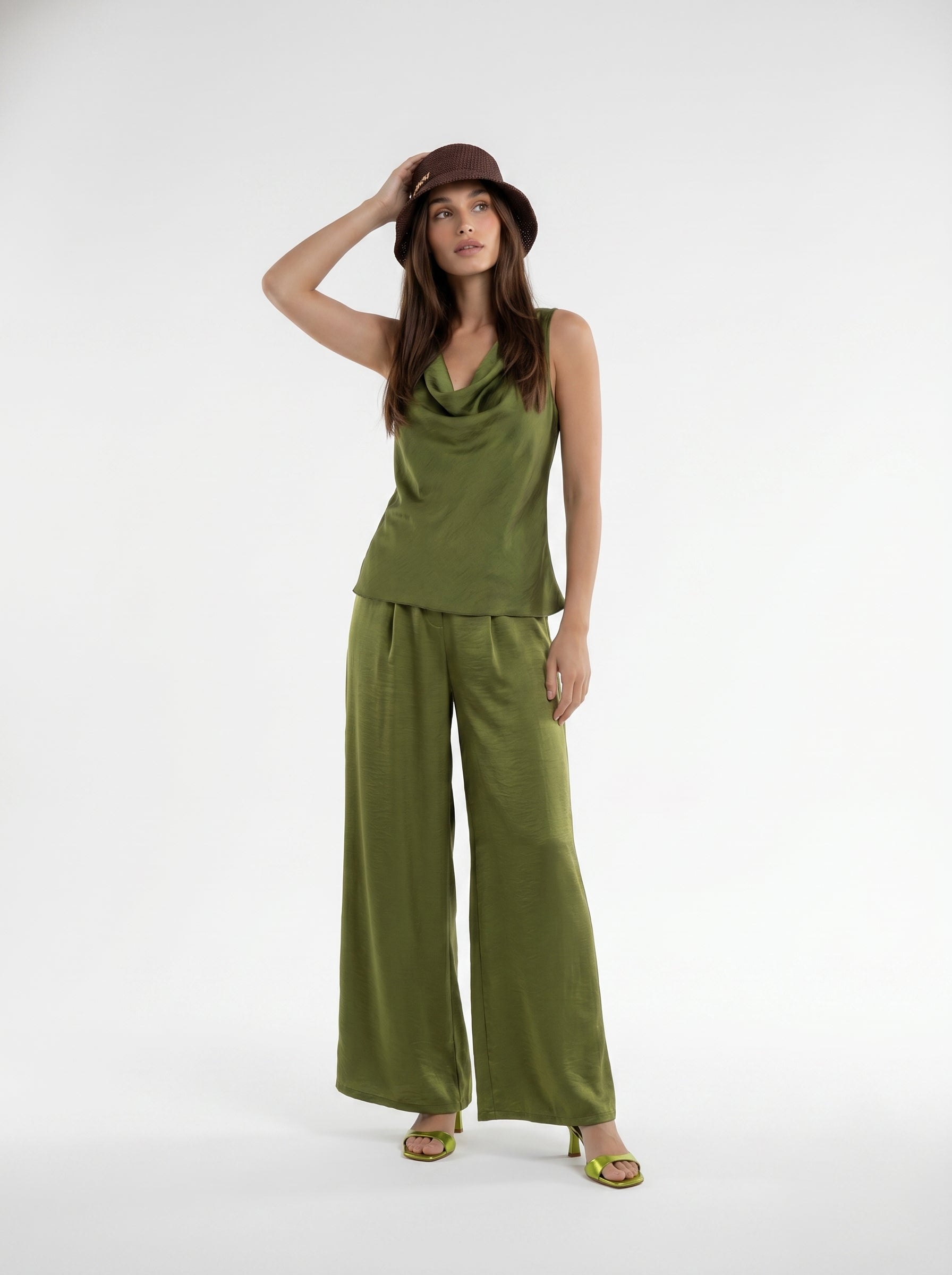 Coordinato Aurora - Verde oliva donna