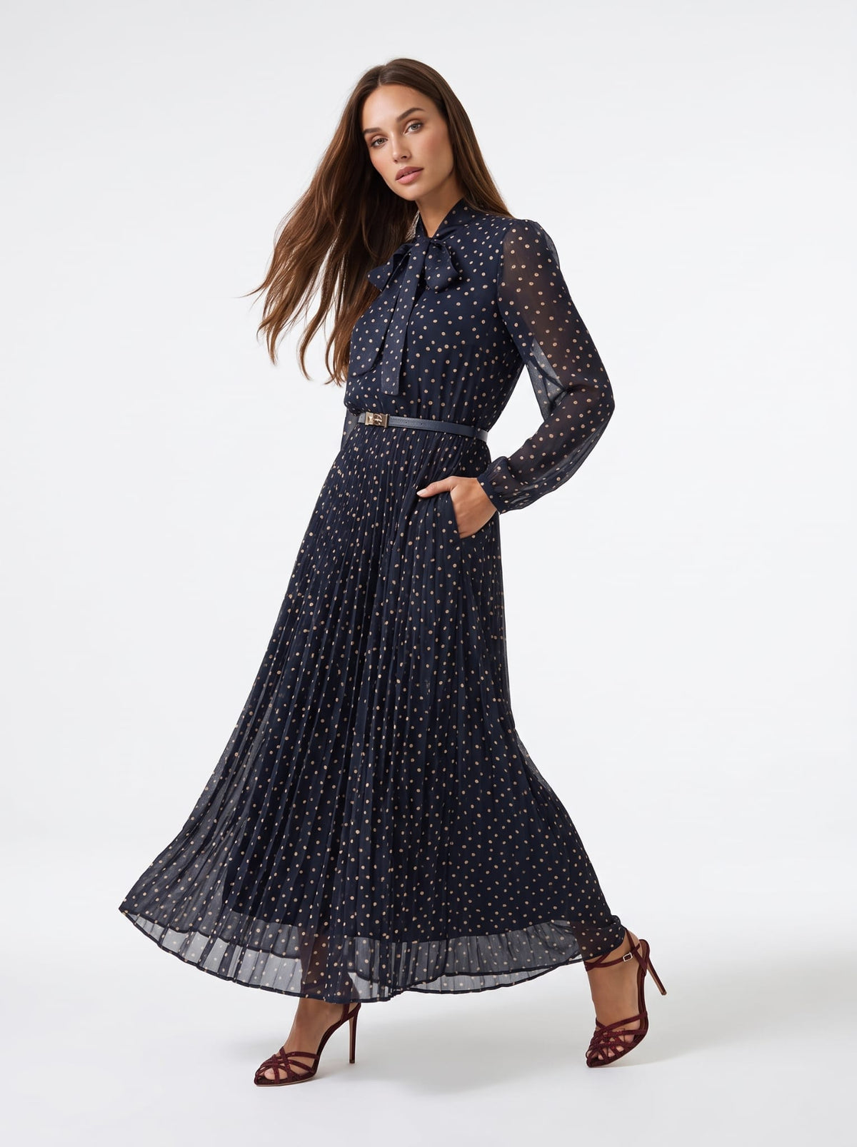 Abito Céliane – Blu a pois Abito donna