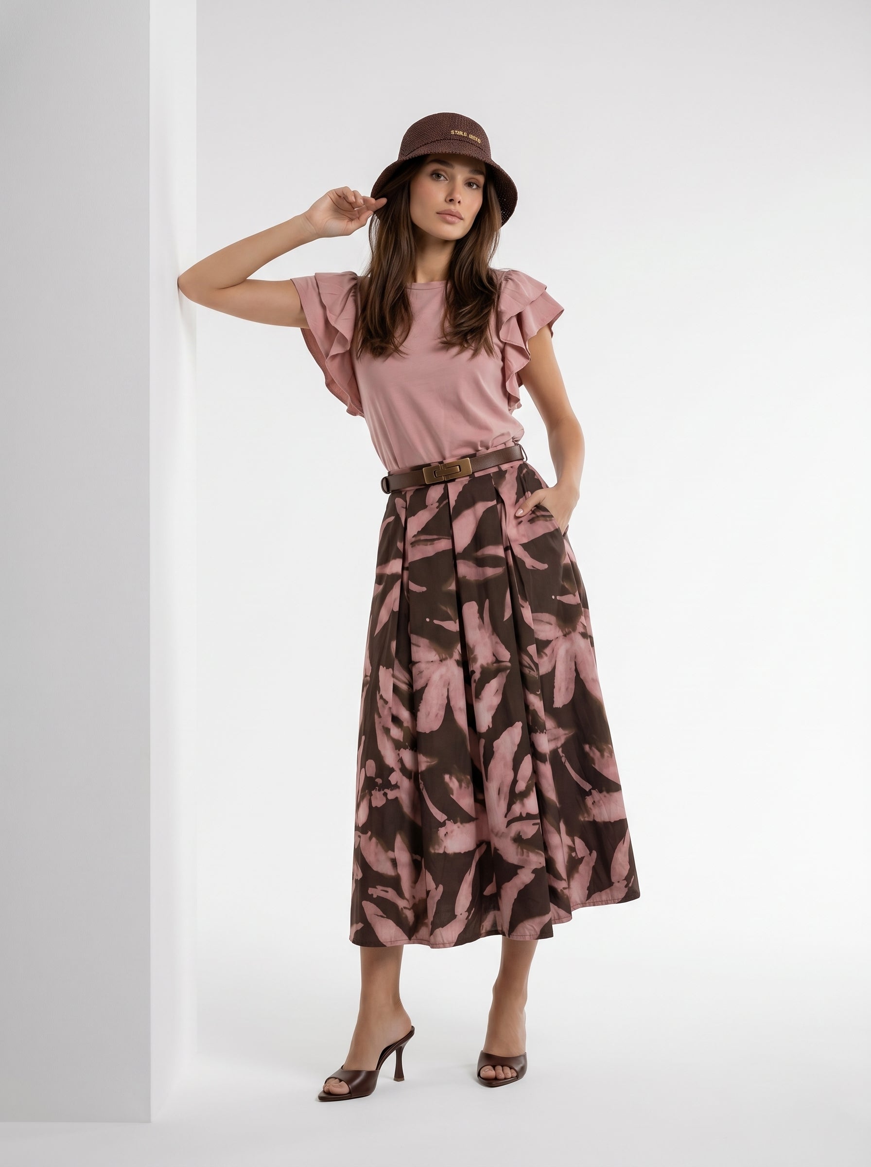 Gonna Fiora - Marrone donna
