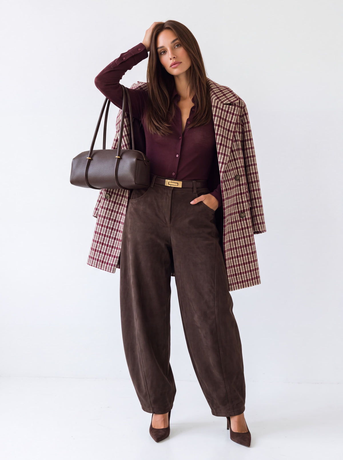 Cappotto Maïwenn – Fantasia Check Capispalla donna