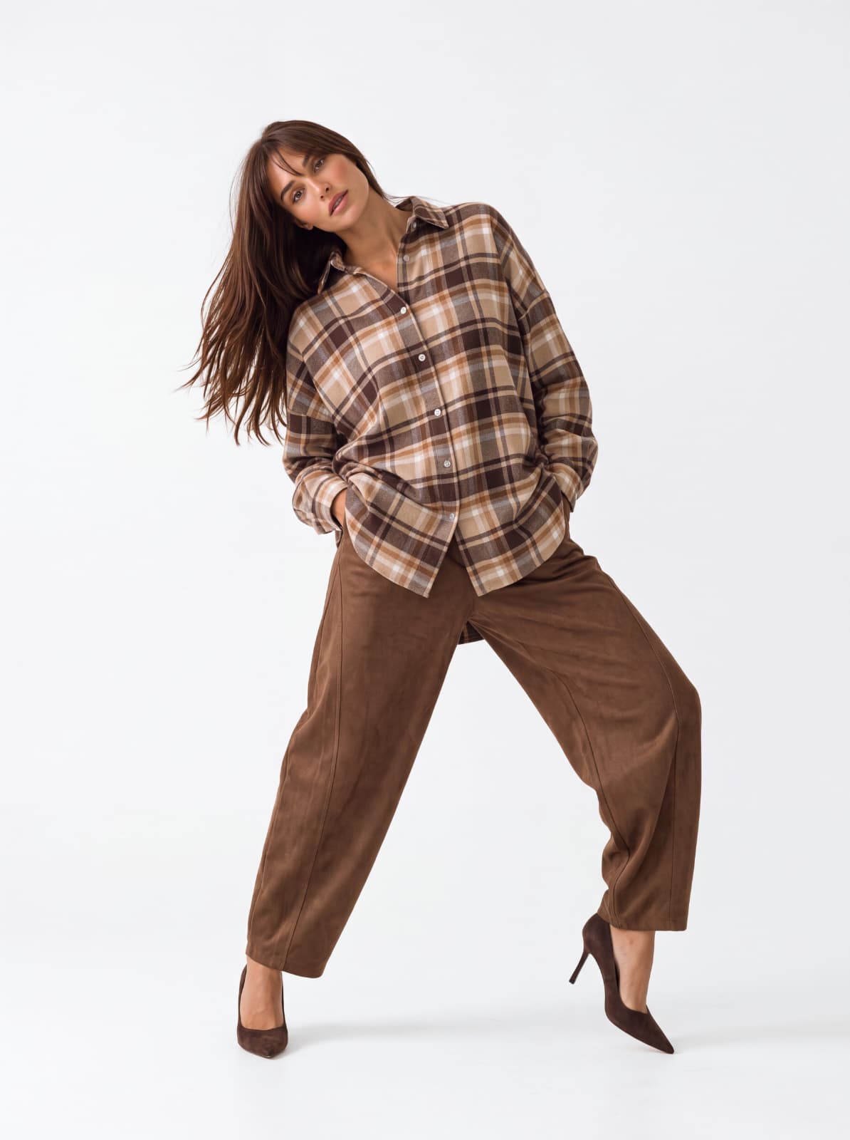 Camicia Althéa – Panna / Cuoio caramello Camicia donna