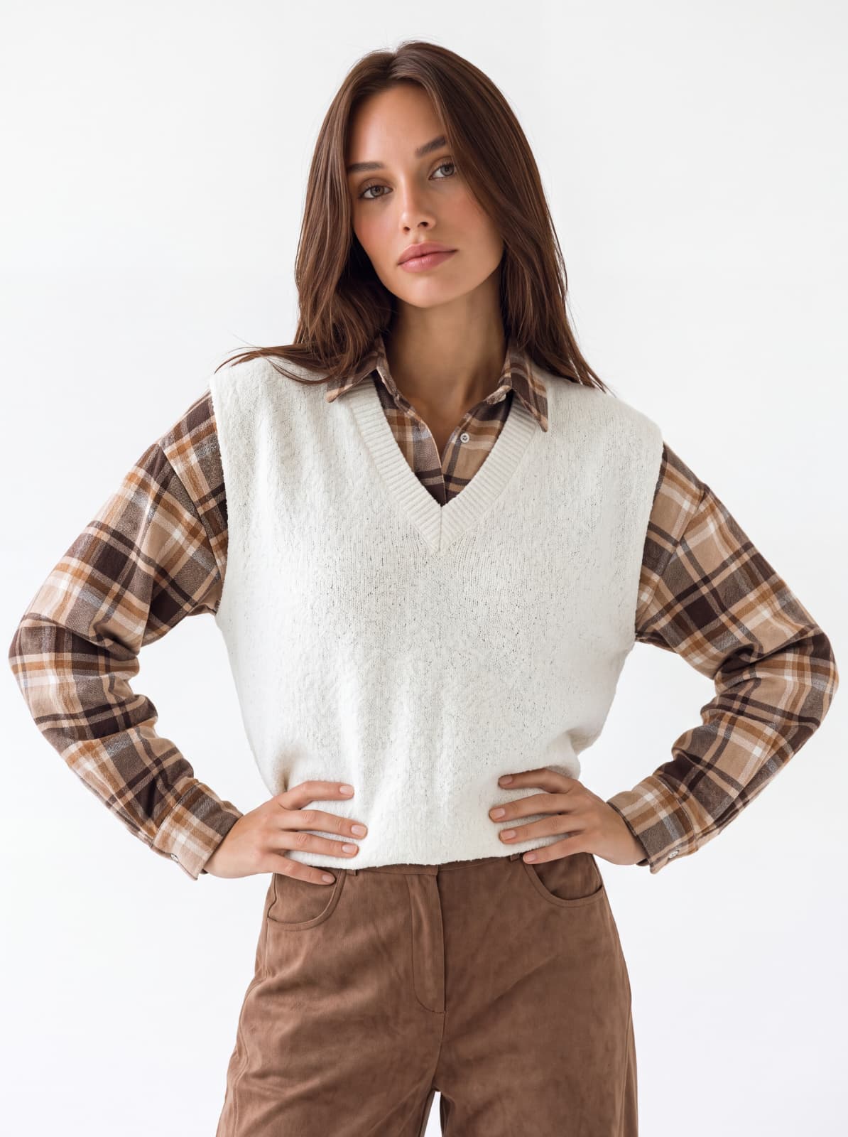 Gilet Delphine – Panna Maglia donna