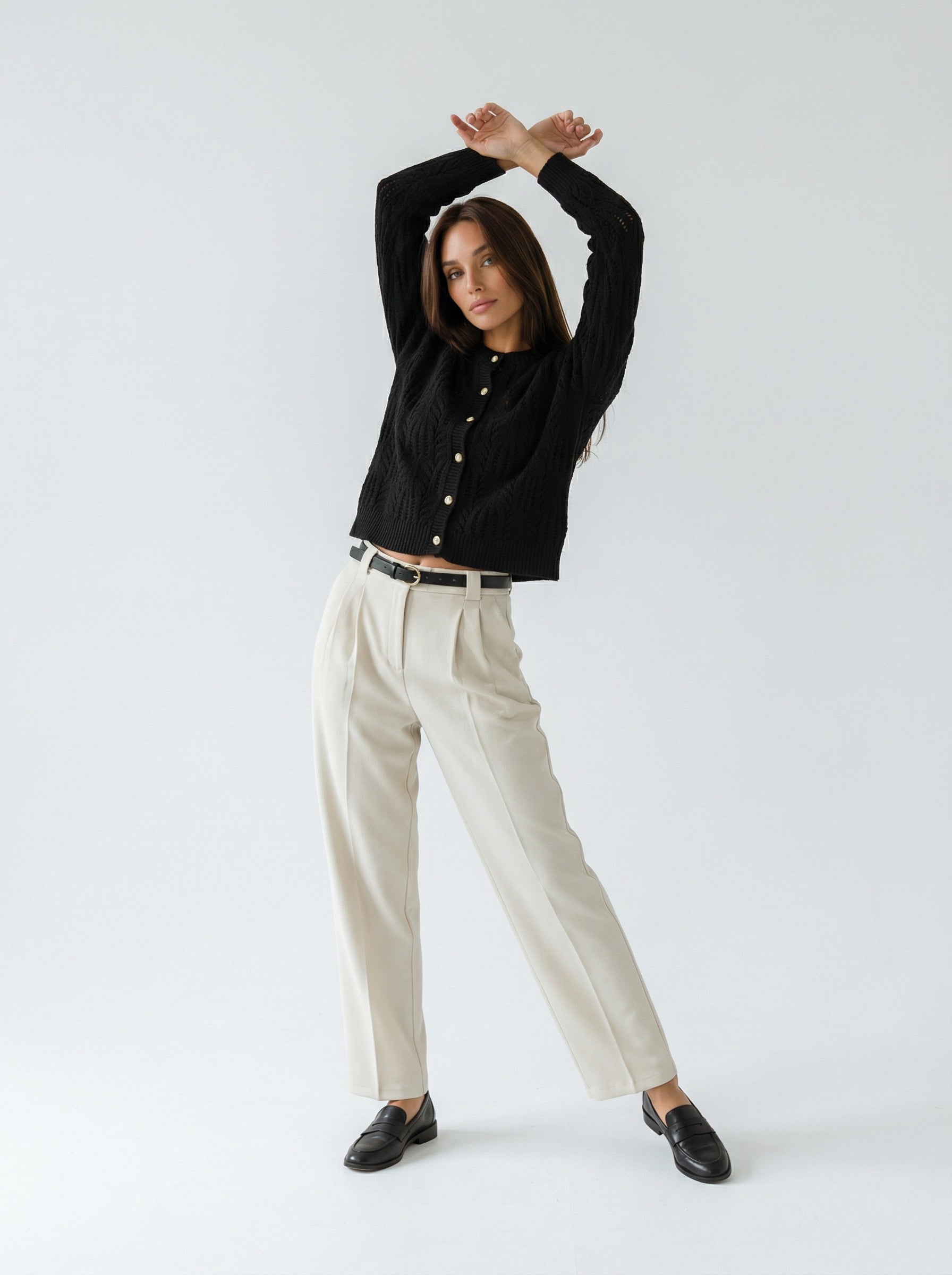 Lucrezia – Cardigan morbido for every day Nero donna