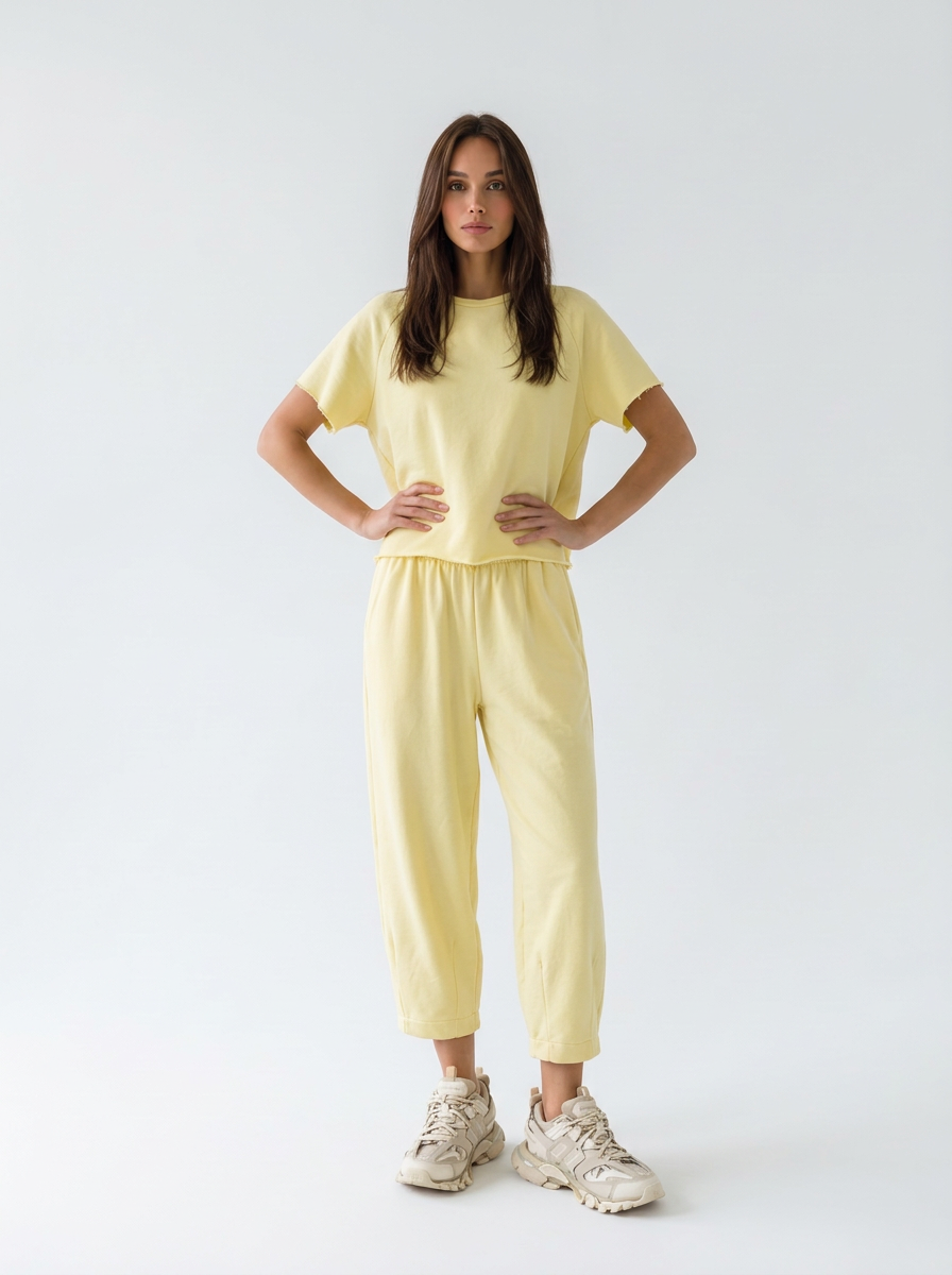 Maglia Cairo oversize con manica ampia – giallo donna