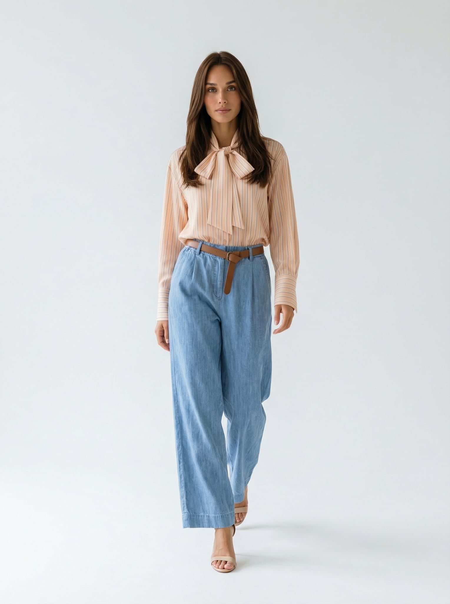 Camicia Tracy con fiocco - Pesca donna