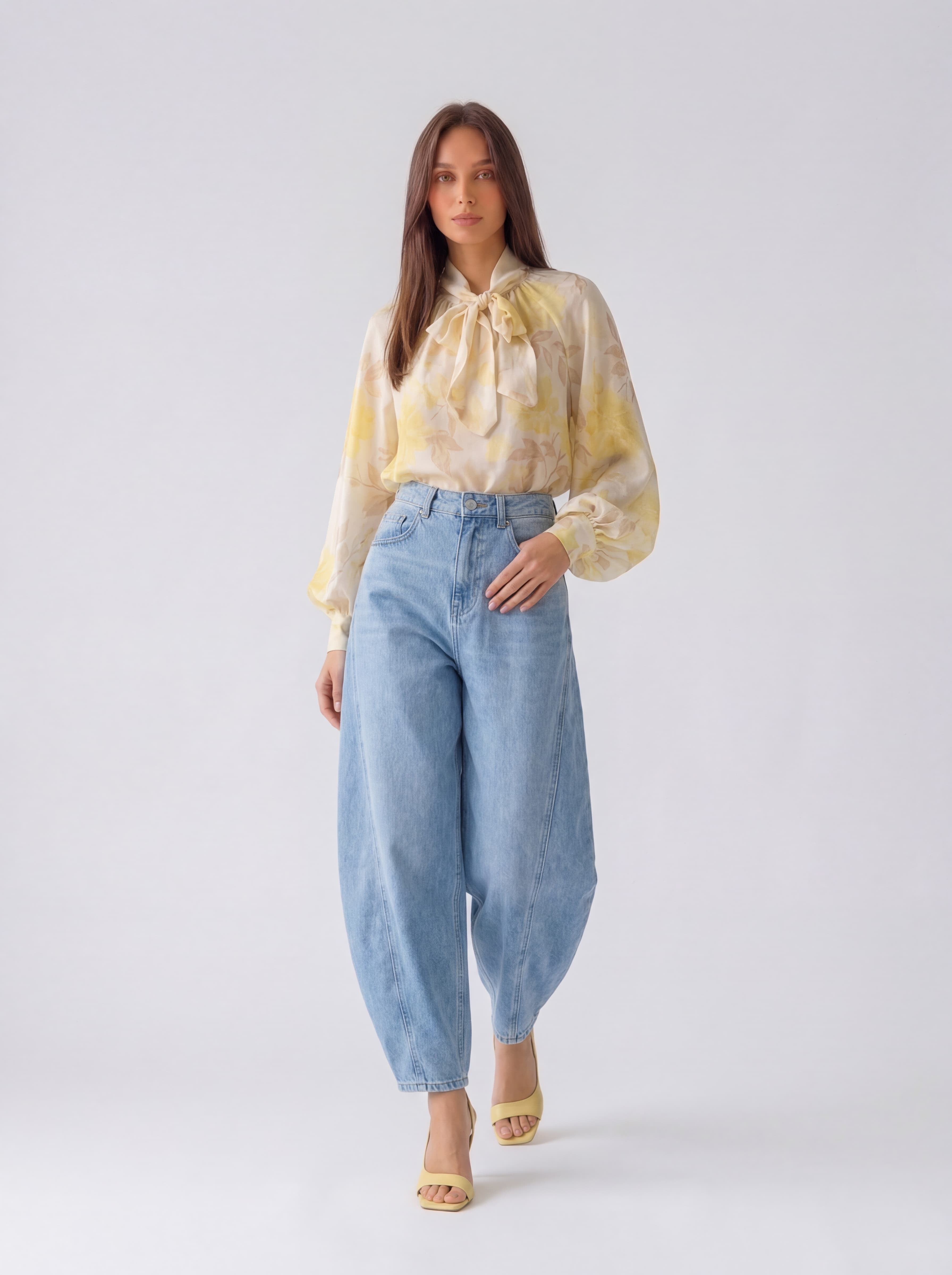 Camicia Foulard Elen - Giallo fantasia donna