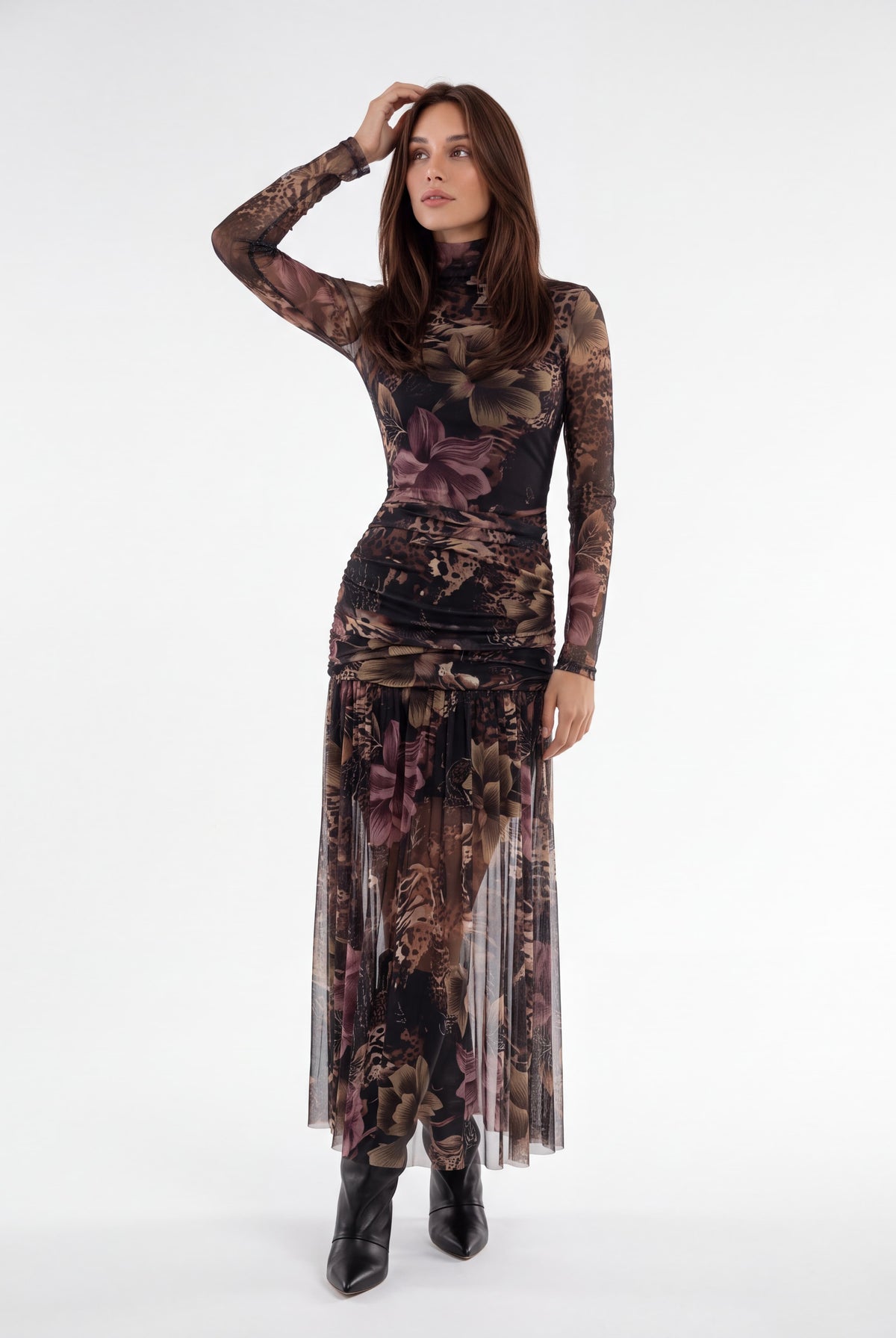 Abito Isabeau – Nero / Animalier Abito donna