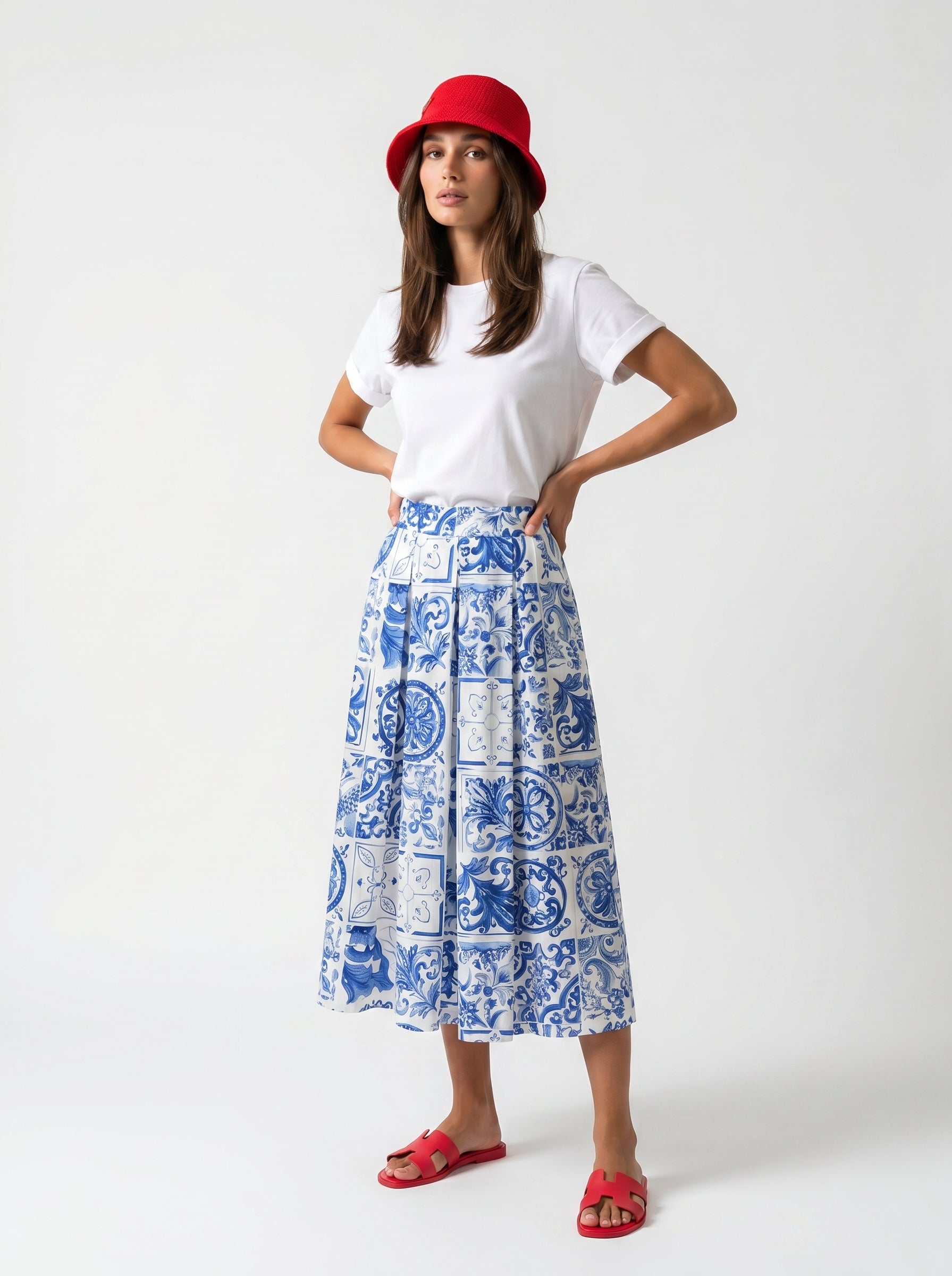 T-shirt Nina basica in cotone stretch – Bianco donna