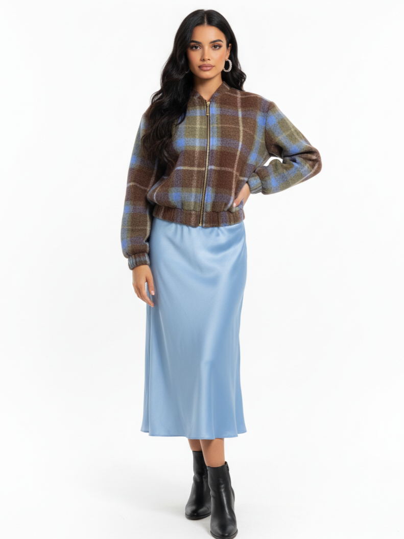 Bomber Arisa - Marrone e azzurro donna