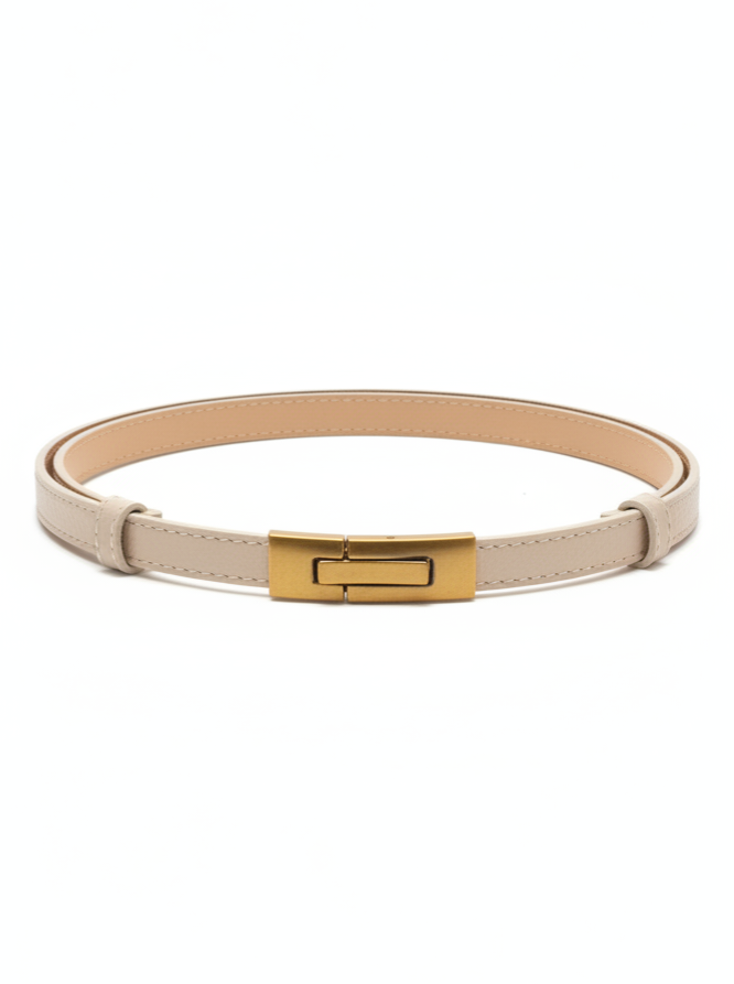 Cintura Elin in vera pelle con fibbia clip – donna