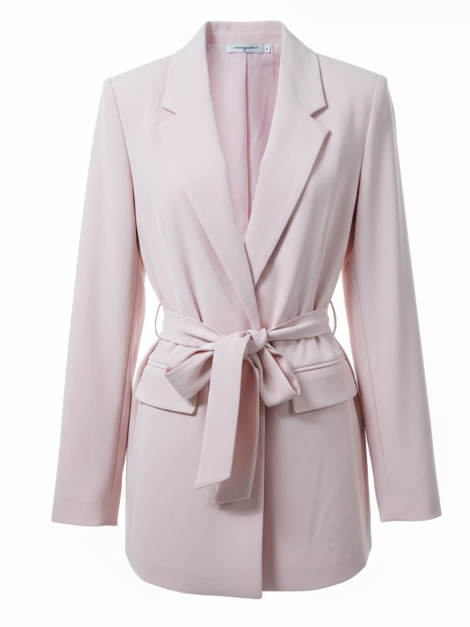 Blazer Iris con cintura in vita – Rosa cipria donna