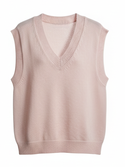 Gilet Olivia scollo a V – Rosa donna