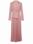 Abito Flavia plissé con effetto giacca – Rosa donna