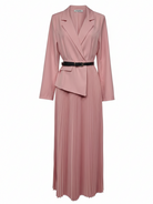 Abito Flavia plissé con effetto giacca – Rosa donna