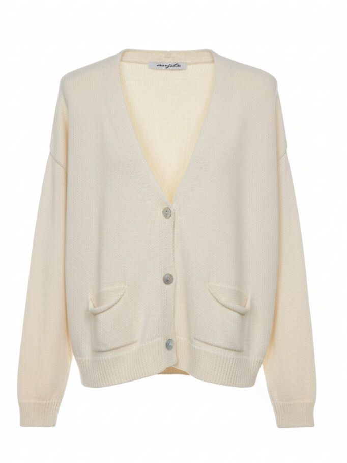 Cardigan Livia in maglia – Burro donna