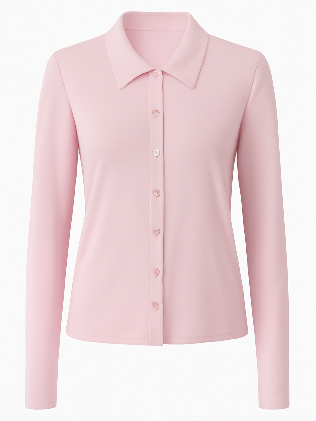 Camicia Elisa stretch manica lunga – Rosa donna