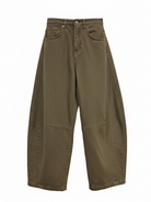 Pantalone Olivia in cotone - Verde militare donna