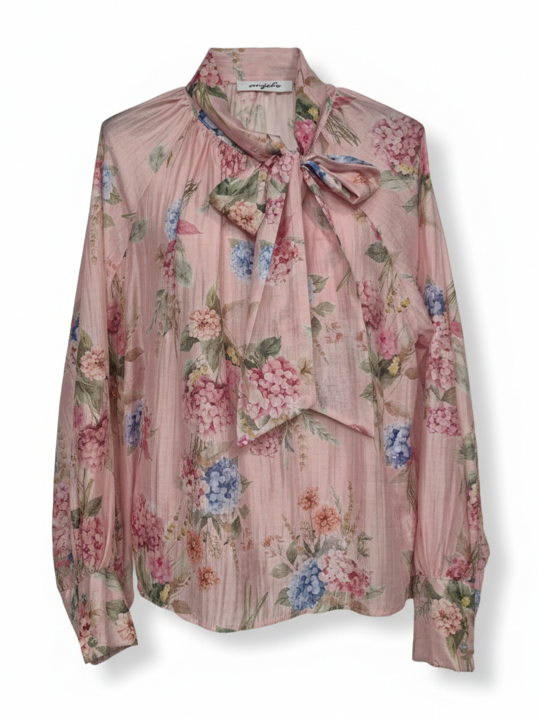 Camicia Iris - Stampa floreale rosa donna