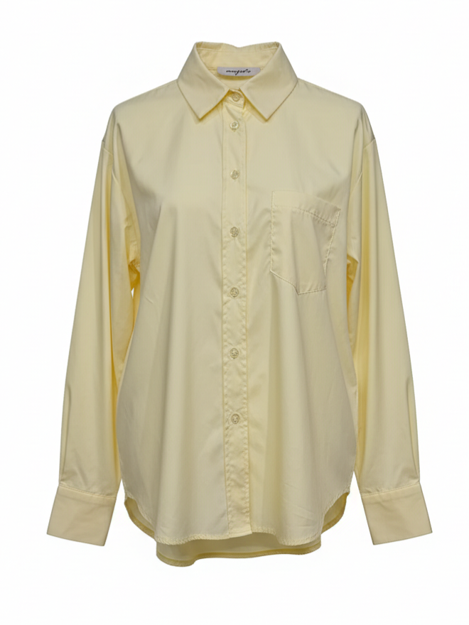 Camicia Emily over con tasca – Giallo donna