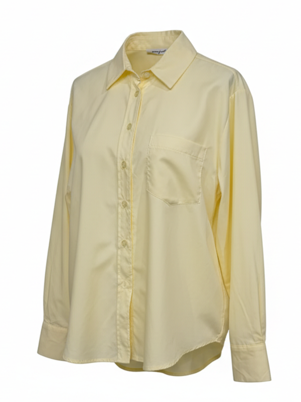 Camicia Emily over con tasca – Giallo donna